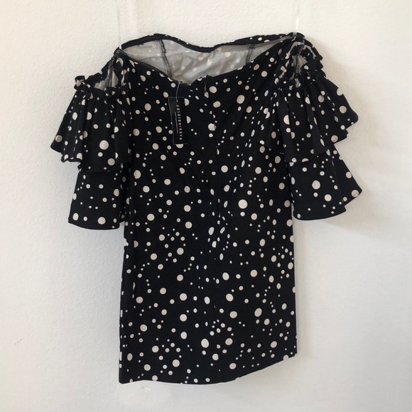 FashionNova Beautiful Pauletta MiniDressBlackWhite - Picture 8 of 8